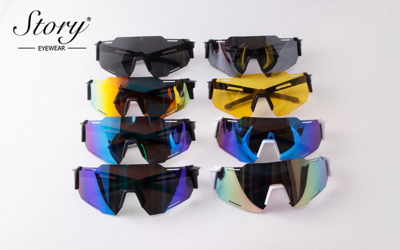 2024 New Outdoor Cycling Windproof Frameless Sunglasses,Fashion Color Film Polarized Running Sports Glasses,Unisex Outdoor Sandproof Bicycle Glasses