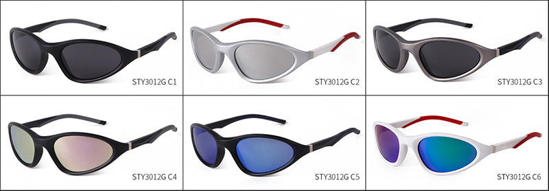 Male and Female small frame sports sunglasses, colorful outdoor cycling glasses
