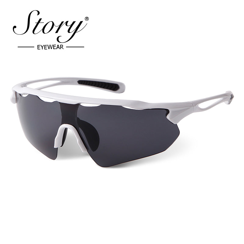 2024 Men's Cycling Glasses, Colorful Large Frame Sunglasses, Eye Protection Sunglasses, Women's Outdoor Sports Glasses