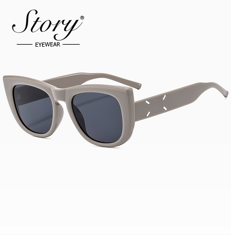 2024 New Street Shooting American Cute Cat Eye Sunshade Sunglasses Women's & Men's