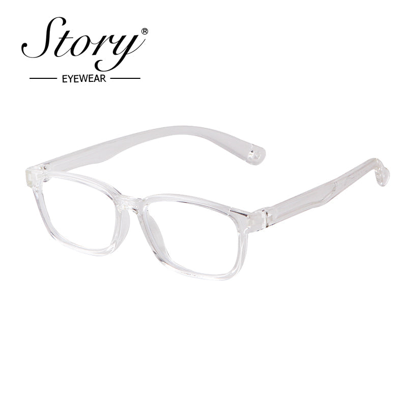 Versatile Eye Protection,Can Be Paired with Myopia Glasses,Children's Anti Blue Light Flat Light Glasses,TR90 Silicone Material