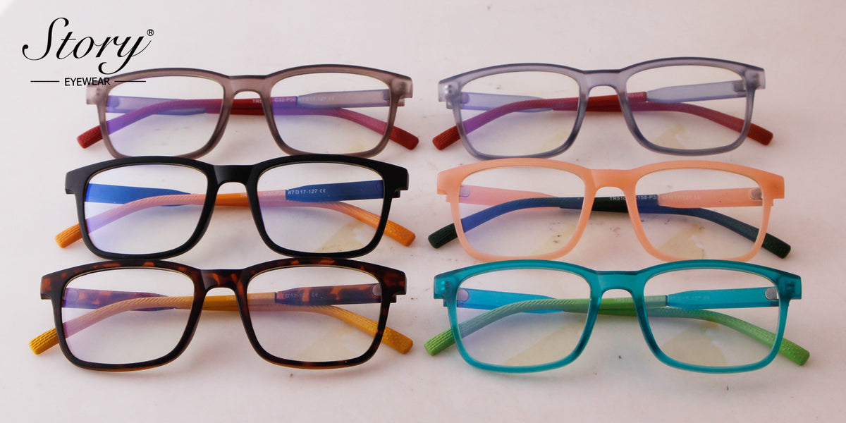 2024 New Fashion Versatile Frame Multi color Anti Blue Light Children's Flat Mirror Campus Trend High Quality Optical Glasses