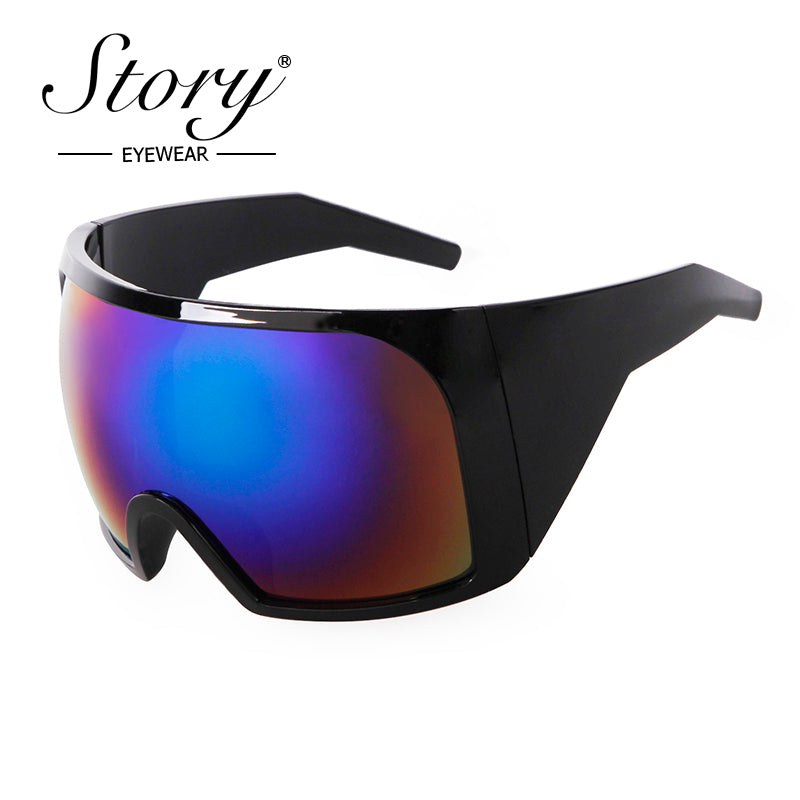2024 Outdoor Sports Cycling conjoined Colorful Windproof Sunglasses,Fashion Personality