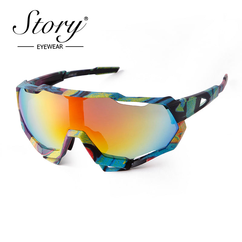 2024 New Men's and Women's Cycling Sports Sunglasses,Driving Glasses Anti UV  Reflective Glasses,