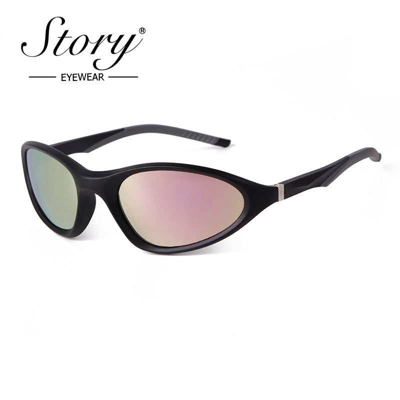 Male and Female small frame sports sunglasses, colorful outdoor cycling glasses