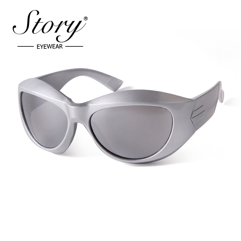 2024 Hot Selling Large Frame Sunglasses for Men, Steampunk Style, Sports Sunshade, Cycling Sunglasses