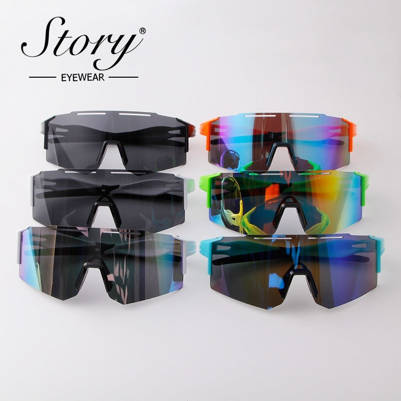 2024 New cycling sunglasses, sports sunglasses, windproof and trendy outdoor sports glasses