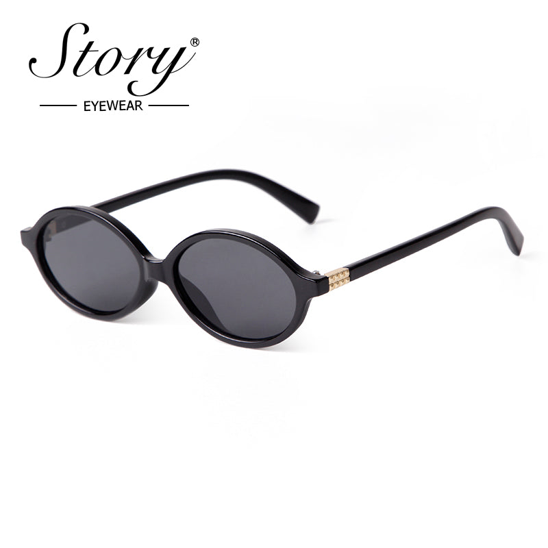 2024 New European and American Fashion Elliptical Small Frame Sunglasses for Women High Grade Sunglasses for Women