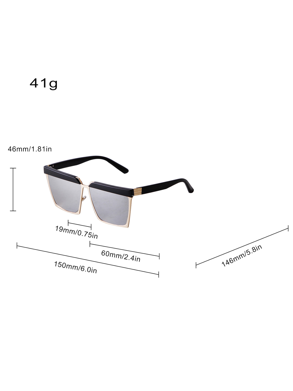 Full-frame metal glasses, fashionable, classic, versatile, business casual style