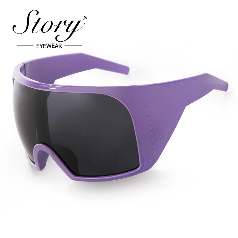 2024 Outdoor Sports Cycling conjoined Colorful Windproof Sunglasses,Fashion Personality