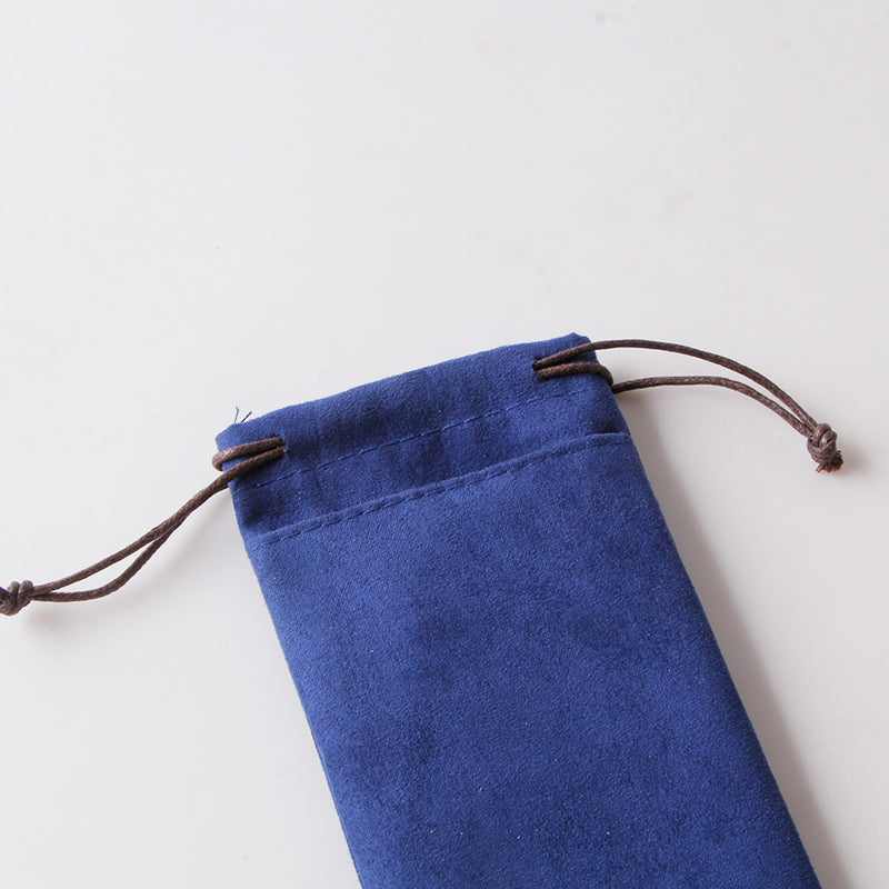 2024 New Double sided Drawstring Velvet Glasses Bag for Outdoor Travel Portable Glasses Bag
