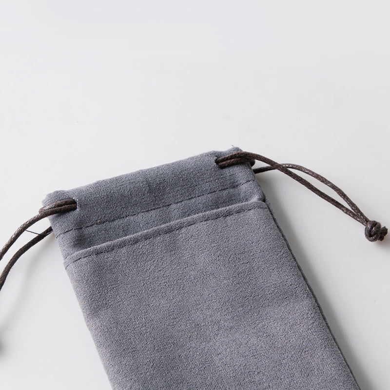2024 New Double sided Drawstring Velvet Glasses Bag for Outdoor Travel Portable Glasses Bag