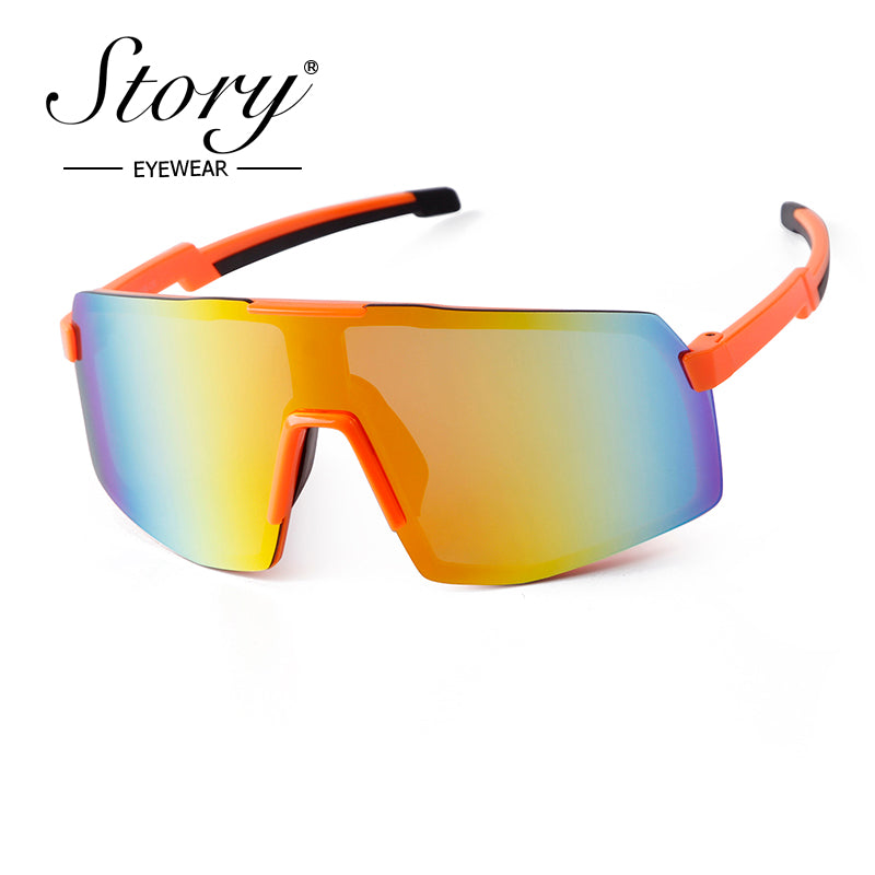 Outdoor Sports Glasses, Colorful Large Frame Sunglasses, Eye Protection Sunglasses, Women & Men