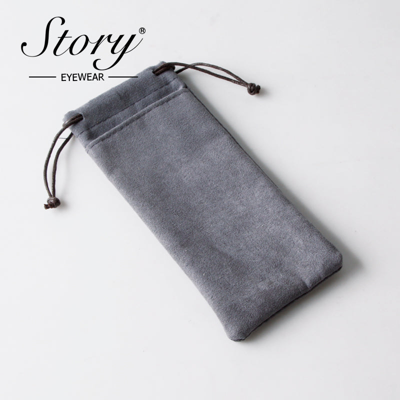 2024 New Double sided Drawstring Velvet Glasses Bag for Outdoor Travel Portable Glasses Bag
