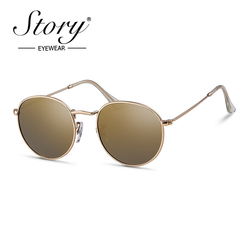 New retro polarized sunglasses trendy round versatile sunglasses fashionable sunglasses