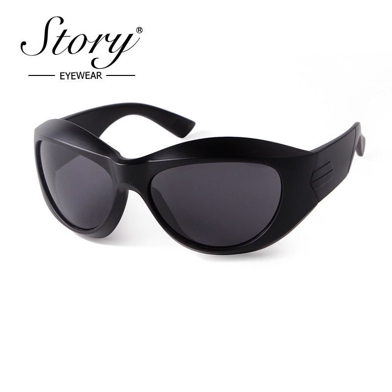 2024 Hot Selling Large Frame Sunglasses for Men, Steampunk Style, Sports Sunshade, Cycling Sunglasses