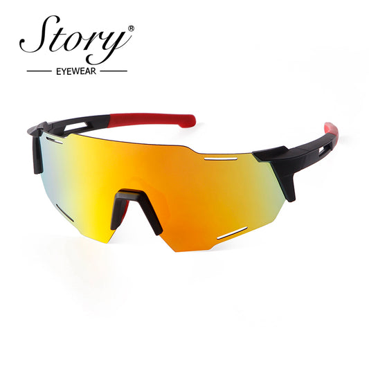 2024 New Outdoor Cycling Windproof  Frameless Sunglasses,Fashion Color Film Polarized Running Sports Glasses,Unisex Outdoor Sandproof Bicycle Glasses