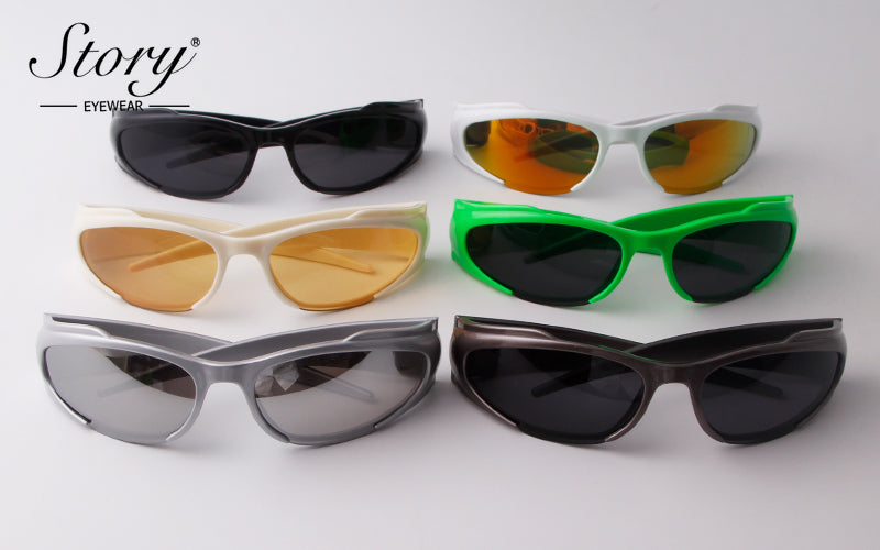 2024  Fashion Cat Eyes Style Cycling Glasses Outdoor Sports Sunglasses Fashion Show Sun glasses