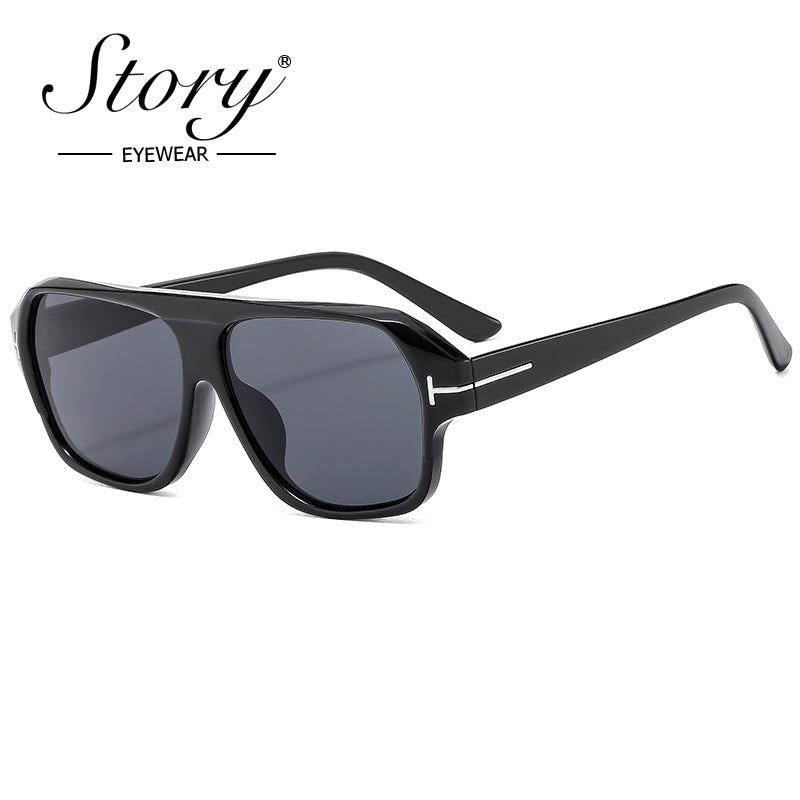 2024 Vintage women's sunglasses T-box sunglasses, trendy glasses for men