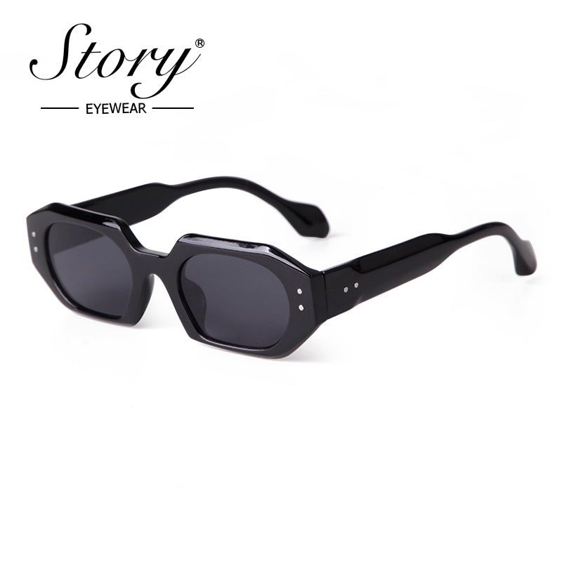 2024 new street photo polygonal UV resistant sunglasses,sweet and cool hip-hop style sunglasses