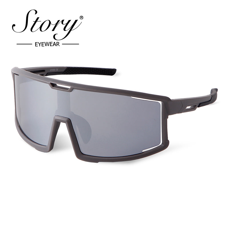 Men's &women's outdoor cycling sports glasses, colorful trendy large frame sunglasses, windproof sunglasses