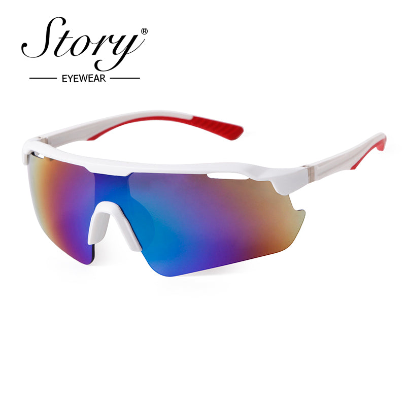 2024 New Colorful Bicycle Glasses, Men's Personality Trend, One Piece Sunglasses, Outdoor Sports Sunglasses
