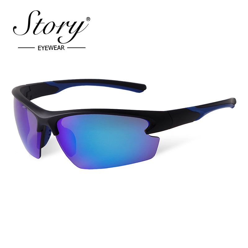 Fashionable all-in-one Reflective Sunglasses, European and American trends,Personalized Color film sports mirrors,Large Frame Windshields