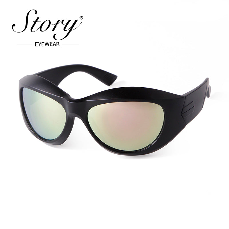 2024 Hot Selling Large Frame Sunglasses for Men, Steampunk Style, Sports Sunshade, Cycling Sunglasses
