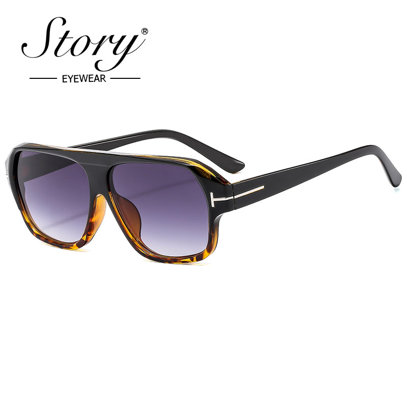 2024 Vintage women's sunglasses T-box sunglasses, trendy glasses for men