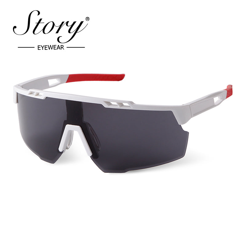 New  personalized sunglasses, large frame integrated windproof glasses, men's and women's fashion cycling