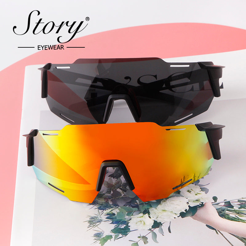 2024 New Outdoor Cycling Windproof  Frameless Sunglasses,Fashion Color Film Polarized Running Sports Glasses,Unisex Outdoor Sandproof Bicycle Glasses