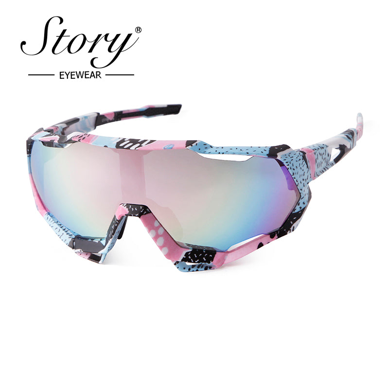 2024 New Men's and Women's Cycling Sports Sunglasses,Driving Glasses Anti UV  Reflective Glasses,