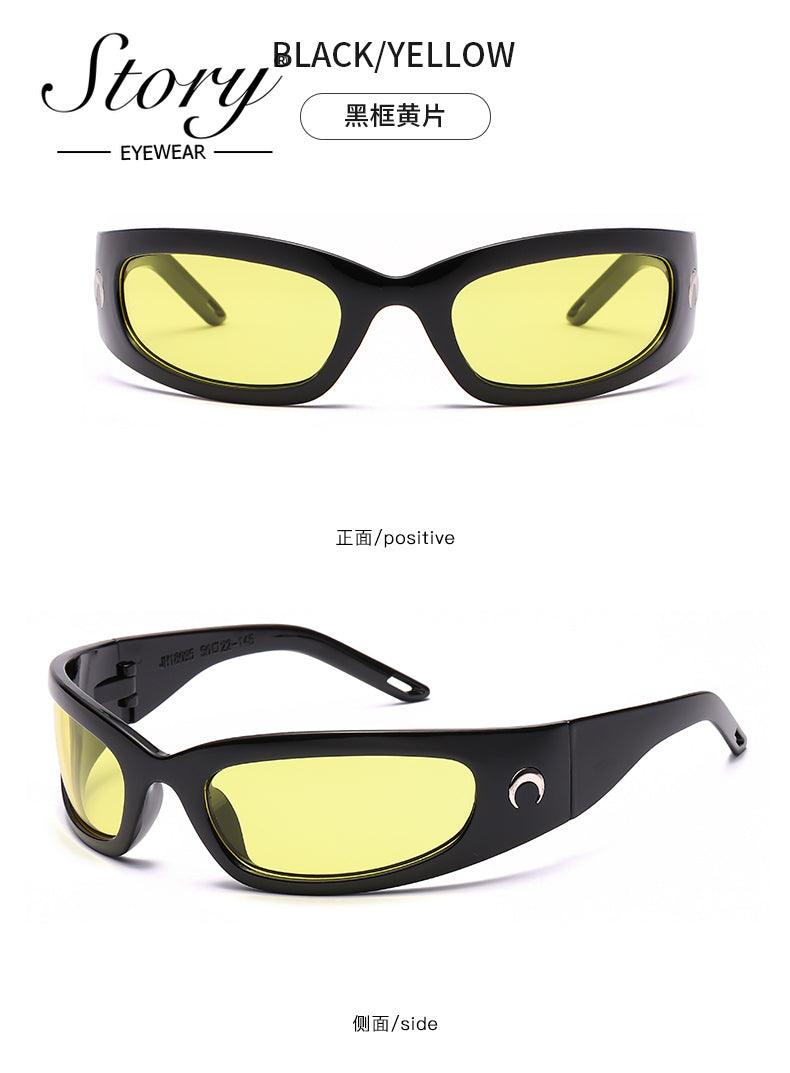 2024 New Trendy Colorful Reflective Glasses,Fashion Cross Mirror Sunglasses,Outdoor Unisex Cycling Sports Sunglasses