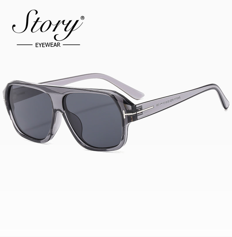 2024 Vintage women's sunglasses T-box sunglasses, trendy glasses for men