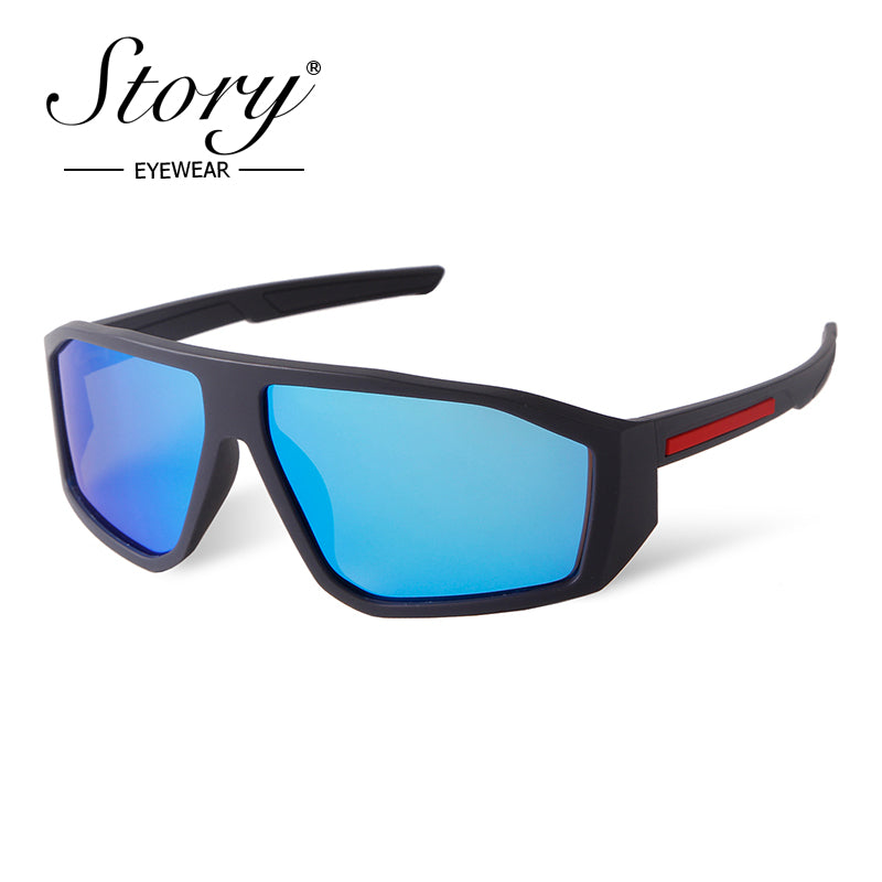 Polarized Cycling Colorful Sunglasses Large Frame Anti UV Sunglasses Men  2024