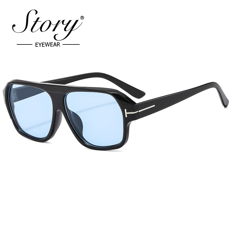 2024 Vintage women's sunglasses T-box sunglasses, trendy glasses for men