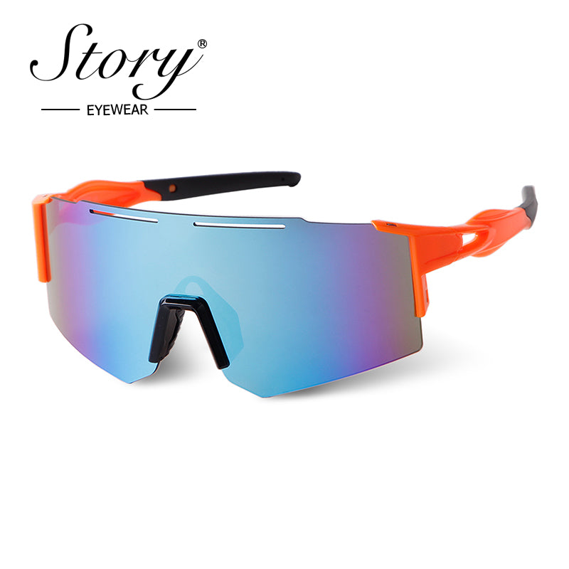 2024 New cycling sunglasses, sports sunglasses, windproof and trendy outdoor sports glasses
