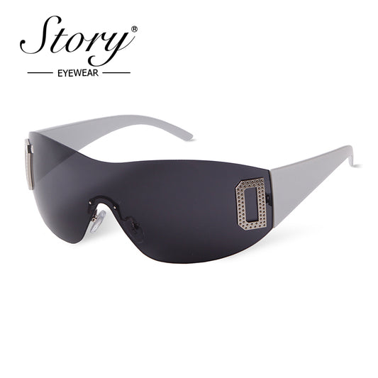 Sports sunglasses,Fashion integrated large frame goggles, personalized sunglasses for women