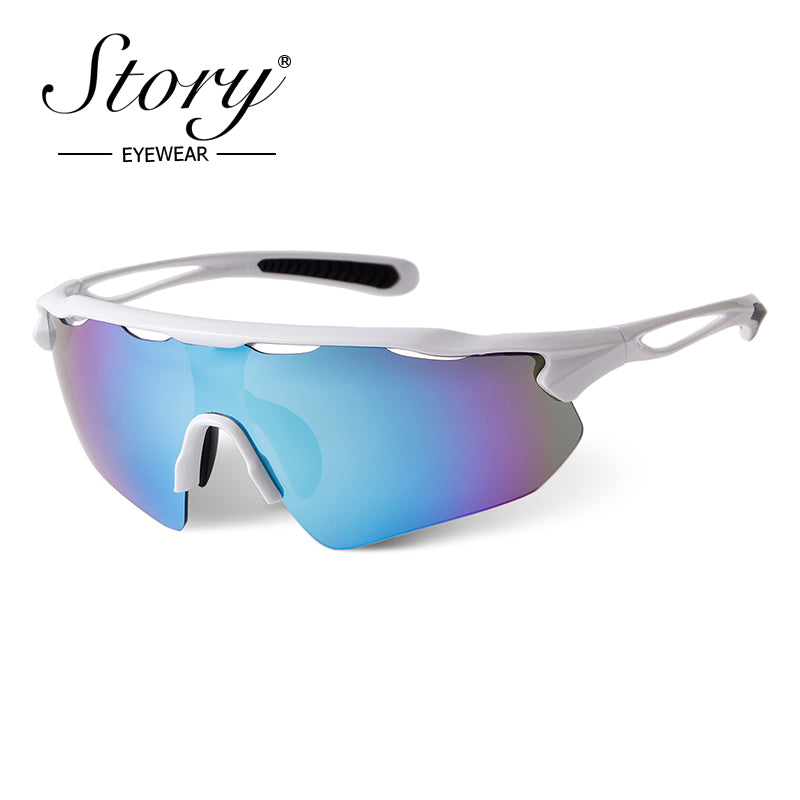 2024 Men's Cycling Glasses, Colorful Large Frame Sunglasses, Eye Protection Sunglasses, Women's Outdoor Sports Glasses