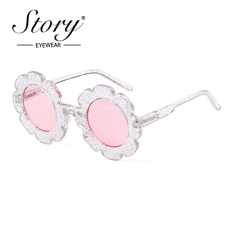 New Fashion Children's Cartoon Cute Fashion Style Sunflower Sunglasses Sunshade Versatile Children's Sunglasses