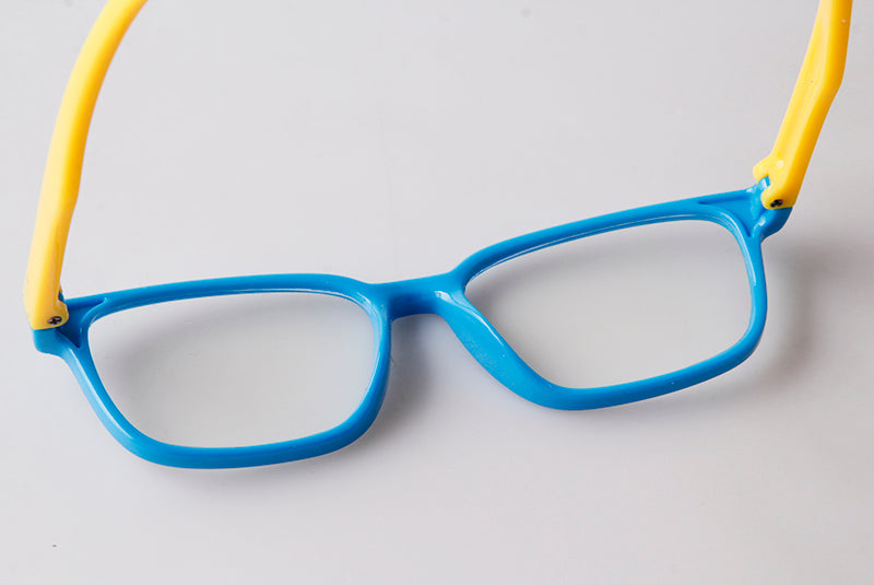 2024 New Fashionable Children's Anti Blue Light Glasses Trend Combination Color Street Shooting Flat Light Glasses Silicone Goggles Soft Frame Glasses