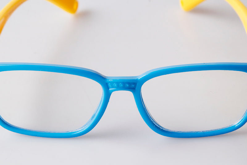 2024 New Fashionable Children's Anti Blue Light Glasses Trend Combination Color Street Shooting Flat Light Glasses Silicone Goggles Soft Frame Glasses