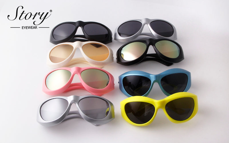 2024 Hot Selling Large Frame Sunglasses for Men, Steampunk Style, Sports Sunshade, Cycling Sunglasses