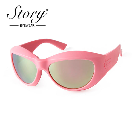 2024 Hot Selling Large Frame Sunglasses for Men, Steampunk Style, Sports Sunshade, Cycling Sunglasses