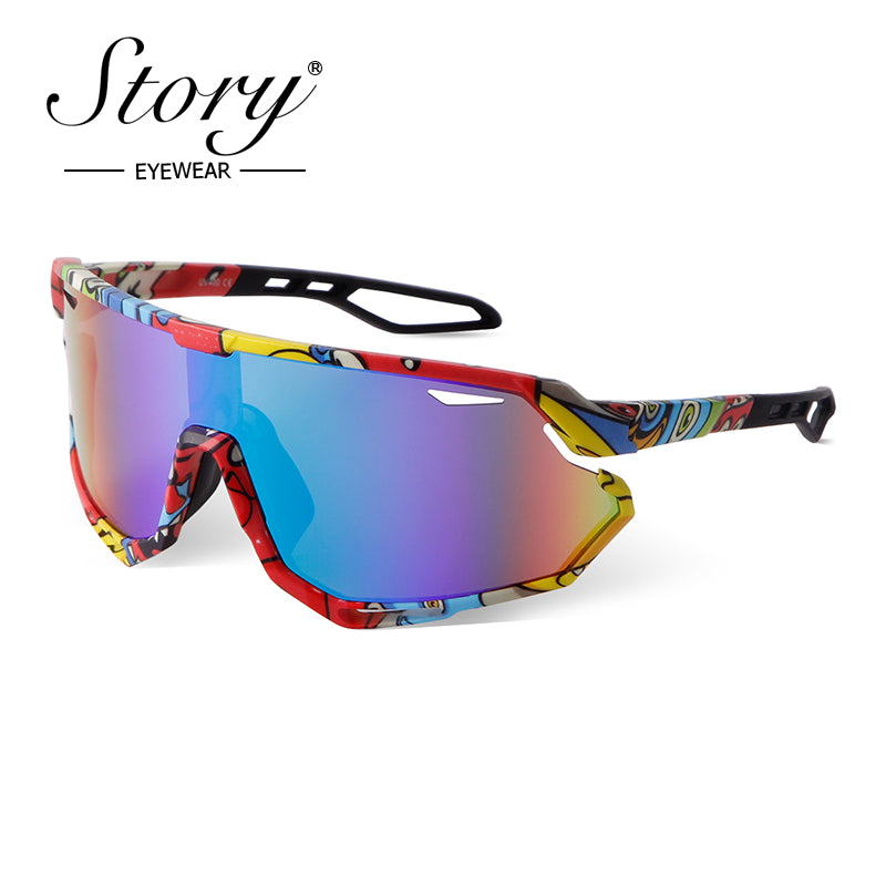 2024 New Polarized,Cycling,Driving Anti UV Glasses for Men and Women Reflective Glasses