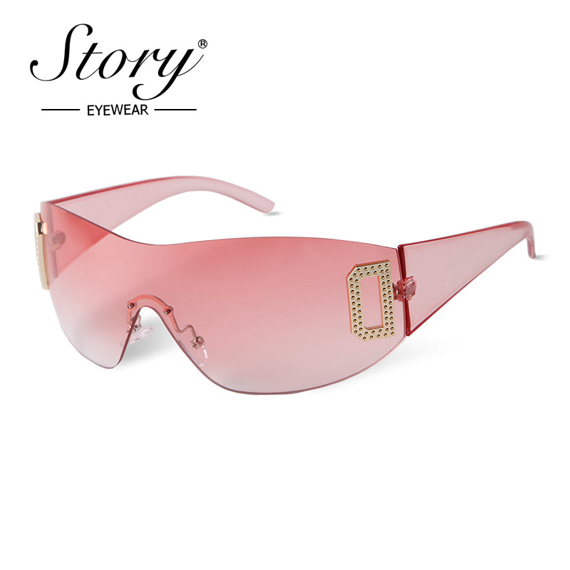 Sports sunglasses,Fashion integrated large frame goggles, personalized sunglasses for women