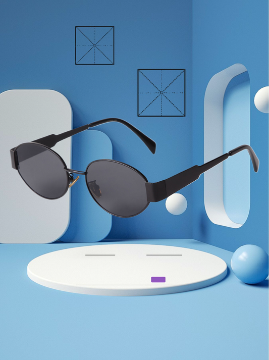 Oval sunglasses small round metal fashion sunglasses
