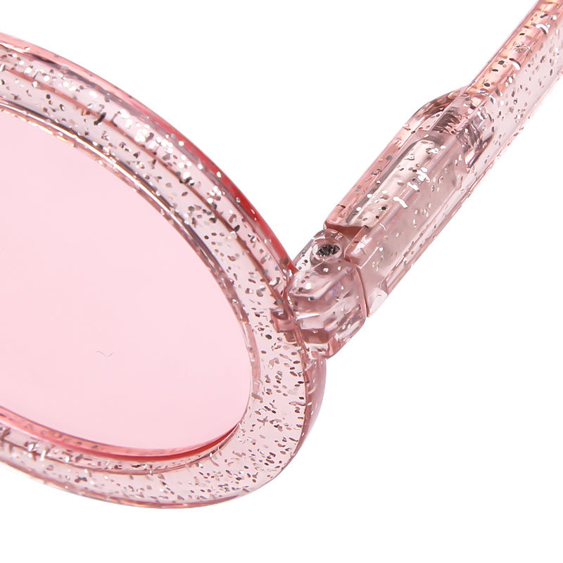 Round Frame Flower Petal Sunflower Glasses, Comfortable Colorful Children's Sunglasses