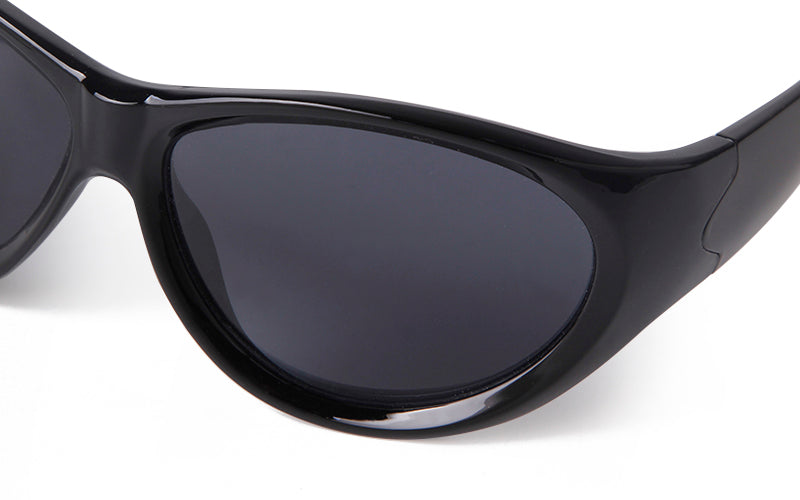 2024 New Cycling Sports Sunglasses Fashion Cat Eye Large Frame Personalized Reflective Sunglasses for Women