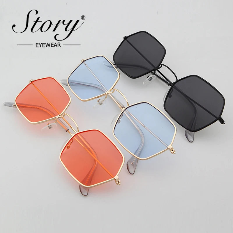 Newest Sunglasses Women Mens Small Hexagon Frame lunette SunGlasses